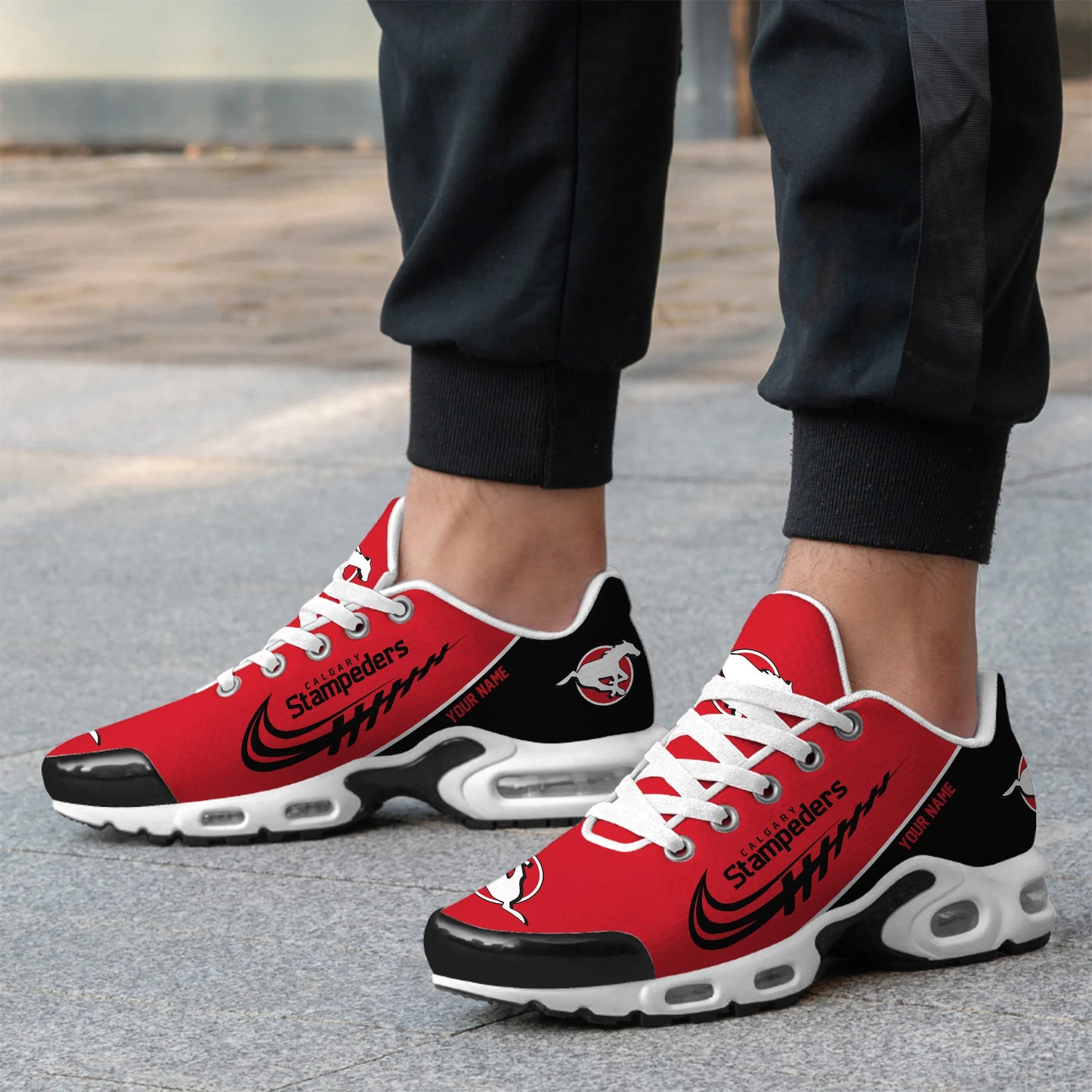 [FAN EXCLUSIVE] NEW CUSTOMIZED CFL06 CGY CALGARY STAMPEDERS AIR MAX PLUS SNEAKERS