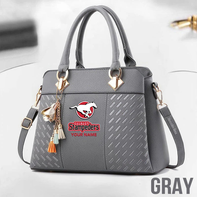 [FAN EXCLUSIVE] NEW CUSTOMIZED CFL06 CGY CALGARY STAMPEDERS MULTICOLOR HANDBAG