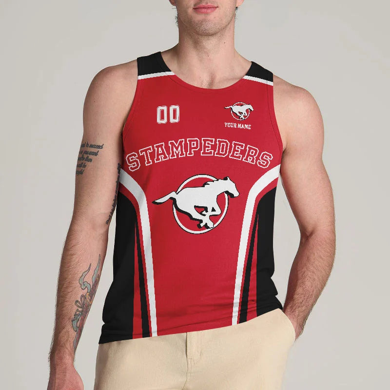 [FAN EXCLUSIVE] NEW CUSTOMIZED CFL06 CGY CALGARY STAMPEDERS UNISEX TANK TOP