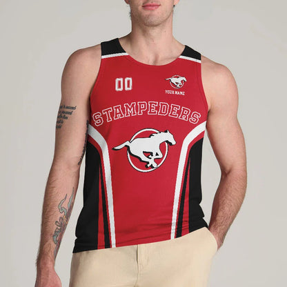 [FAN EXCLUSIVE] NEW CUSTOMIZED CFL06 CGY CALGARY STAMPEDERS UNISEX TANK TOP