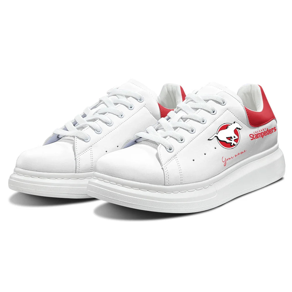 [FAN EXCLUSIVE] NEW CUSTOMIZED CFL06 CGY CALGARY STAMPEDERS MCQUEEN SHOES