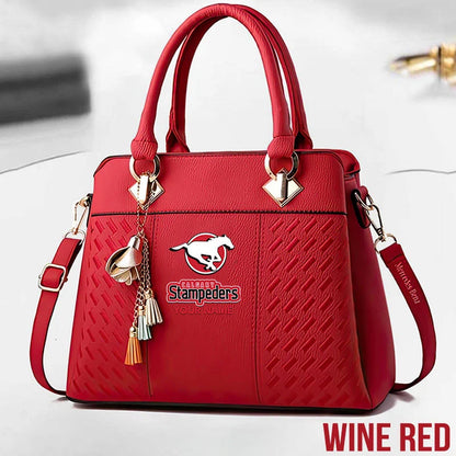 [FAN EXCLUSIVE] NEW CUSTOMIZED CFL06 CGY CALGARY STAMPEDERS MULTICOLOR HANDBAG