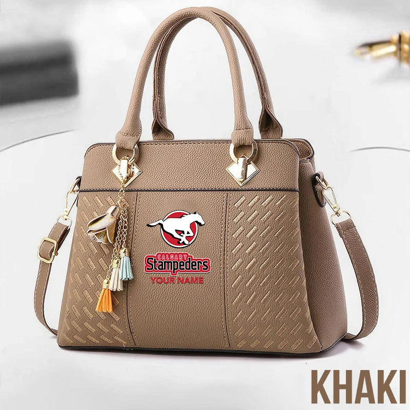 [FAN EXCLUSIVE] NEW CUSTOMIZED CFL06 CGY CALGARY STAMPEDERS MULTICOLOR HANDBAG