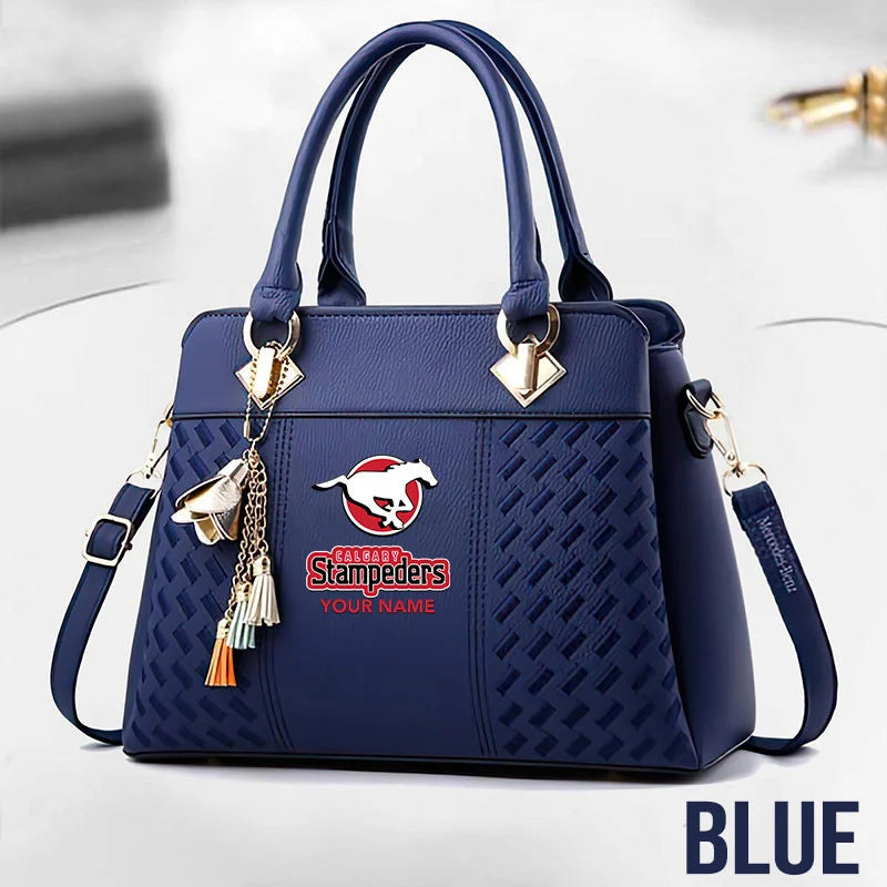 [FAN EXCLUSIVE] NEW CUSTOMIZED CFL06 CGY CALGARY STAMPEDERS MULTICOLOR HANDBAG