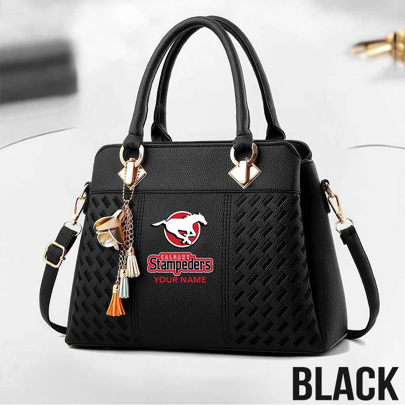[FAN EXCLUSIVE] NEW CUSTOMIZED CFL06 CGY CALGARY STAMPEDERS MULTICOLOR HANDBAG
