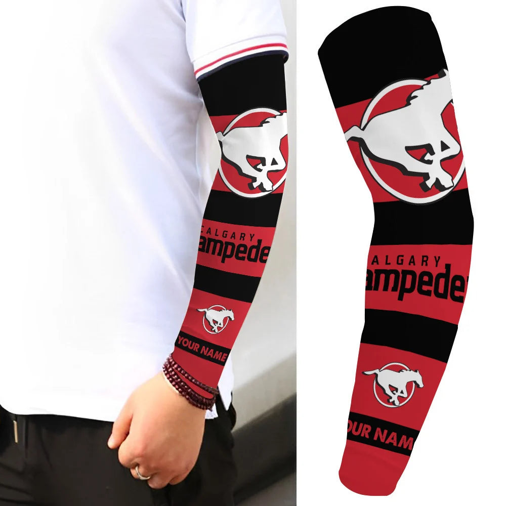 [FAN EXCLUSIVE] NEW CUSTOMIZED CFL06 CGY CALGARY STAMPEDERS SUN ARM SLEEVES