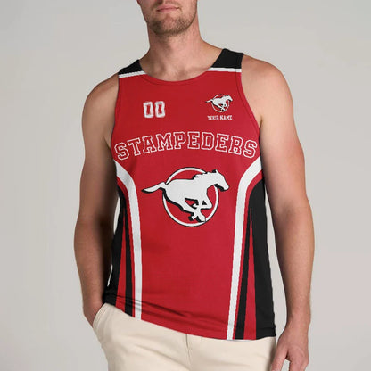 [FAN EXCLUSIVE] NEW CUSTOMIZED CFL06 CGY CALGARY STAMPEDERS UNISEX TANK TOP
