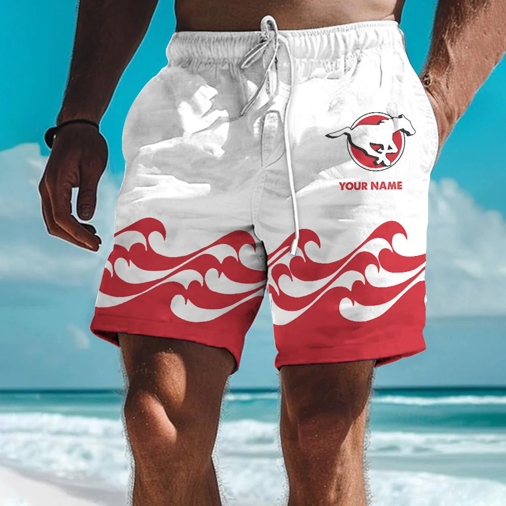 [FAN EXCLUSIVE] NEW CUSTOMIZED CFL06 CGY CALGARY STAMPEDERS SHORT PANTS