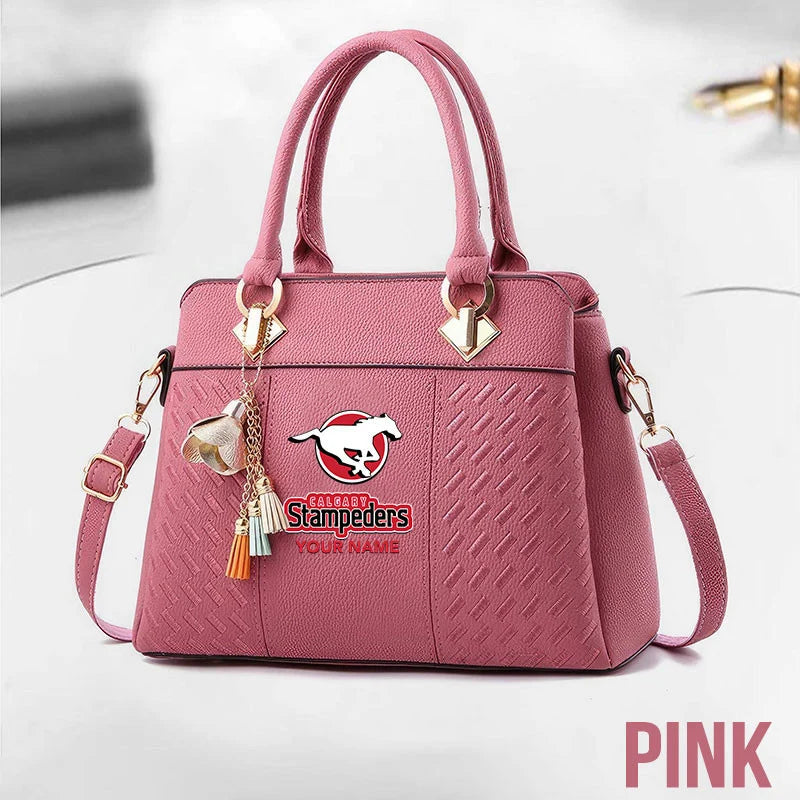 [FAN EXCLUSIVE] NEW CUSTOMIZED CFL06 CGY CALGARY STAMPEDERS MULTICOLOR HANDBAG