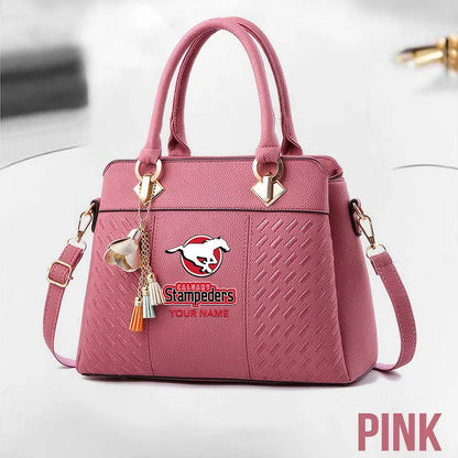 [FAN EXCLUSIVE] NEW CUSTOMIZED CFL06 CGY CALGARY STAMPEDERS MULTICOLOR HANDBAG