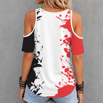 [FAN EXCLUSIVE] NEW CUSTOMIZED MLS06 DCU D.C. UNITED CRISS CROSS V-NECK TOP