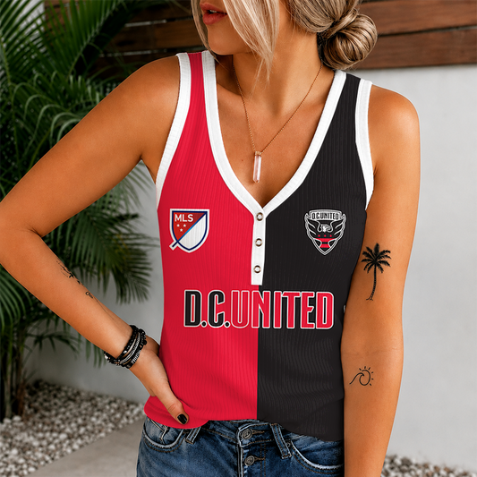 [FAN EXCLUSIVE] NEW CUSTOMIZED MLS06 DCU D.C. UNITED V-NECK TANK TOP