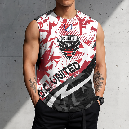 POPULAR NOW - NEW CUSTOMIZED MLS06 DCU D.C. UNITED TANK TOP & GYM SHIRT