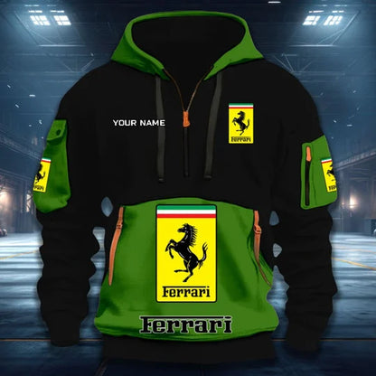 LIMITED RUN - NEW CUSTOMIZED F106 FER SF90 QUARTER ZIP HOODIE