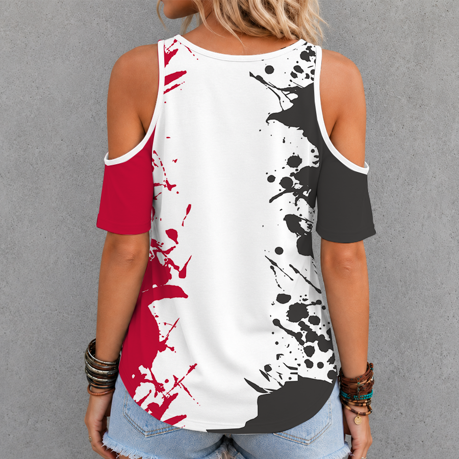 [FAN FAVORITE] NEW CUSTOMIZED NCAA FBS06 GEB GEORGIA BULLDOGS CRISS CROSS V-NECK TOP