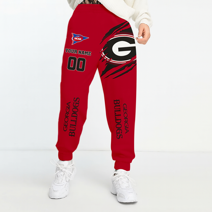 LIMITED EDITION - NEW CUSTOMIZED NCAA FBS06 GEB GEORGIA BULLDOGS UNISEX LONG PANTS