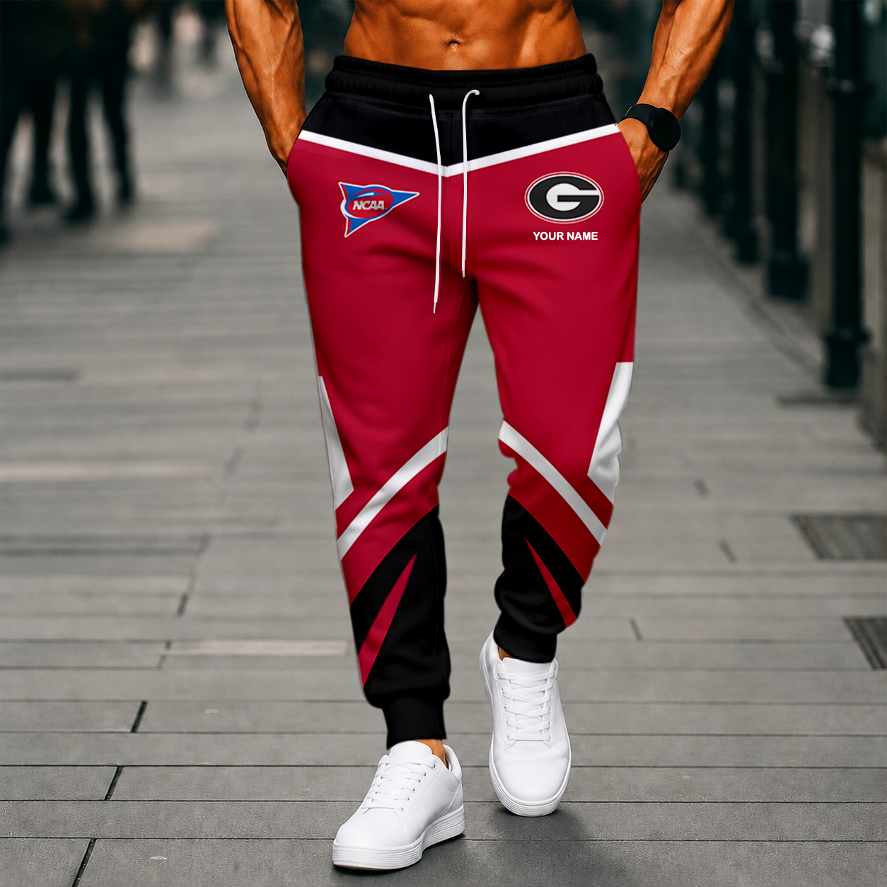 LIMITED EDITION - NEW CUSTOMIZED NCAA FBS06 GEB GEORGIA BULLDOGS SWEATPANTS