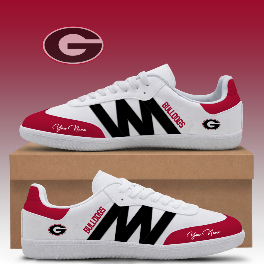 [FAN FAVORITE] NEW CUSTOMIZED NCAA FBS06 GEB GEORGIA BULLDOGS CLASSIC SNEAKERS