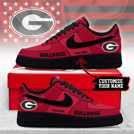 ELITE EDITION - NEW CUSTOMIZED NCAA FBS06 GEB GEORGIA BULLDOGS AF1 SHOES