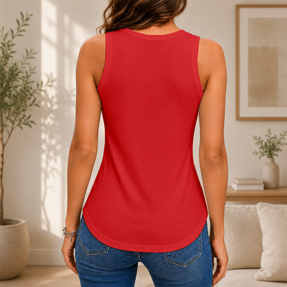 [FAN FAVORITE] NEW CUSTOMIZED WNBA06 IDF INDIANA FEVER WOMEN'S V-NECK TANK TOP