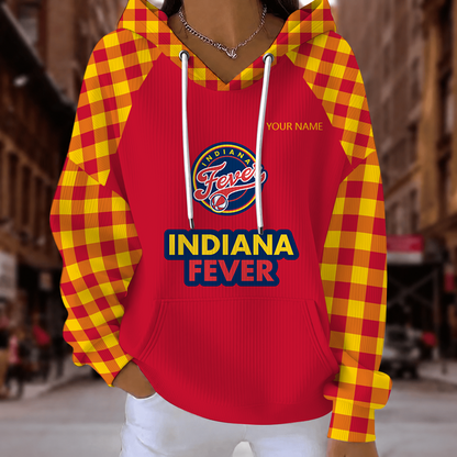 [FAN FAVORITE] NEW CUSTOMIZED WNBA06 IDF INDIANA FEVER RIBBED HOODIE & SWEATSHIRT
