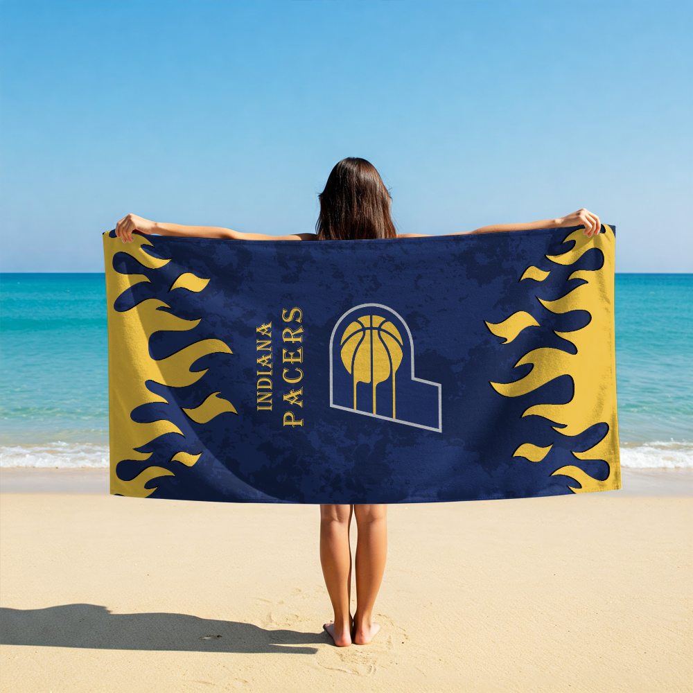 LIMITED EDITION - NEW CUSTOMIZED NBA06 IPA INDIANA PACERS BEACH TOWEL FOR FAN