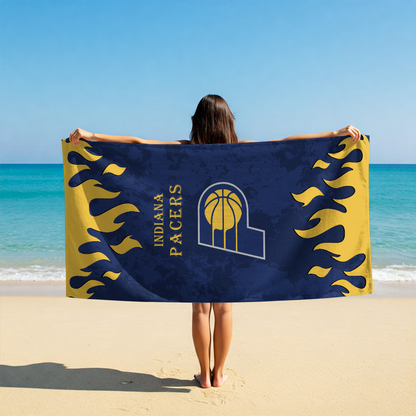 LIMITED EDITION - NEW CUSTOMIZED NBA06 IPA INDIANA PACERS BEACH TOWEL FOR FAN