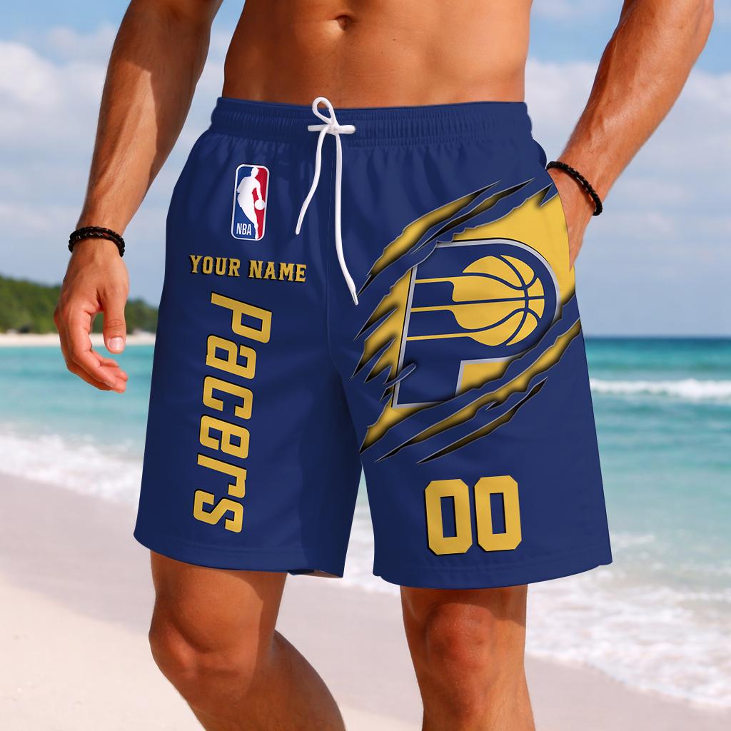 LIMITED EDITION - NEW CUSTOMIZED NBA06 IPA INDIANA PACERS SHORT PANTS
