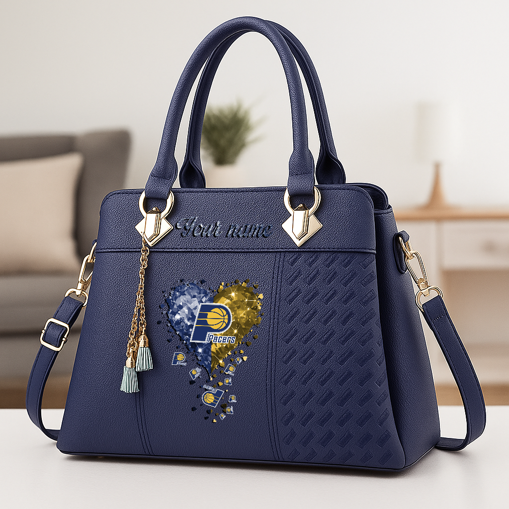 LIMITED EDITION - NEW CUSTOMIZED NBA06 IPA INDIANA PACERS ZIP HANDBAG MULTICOLOR