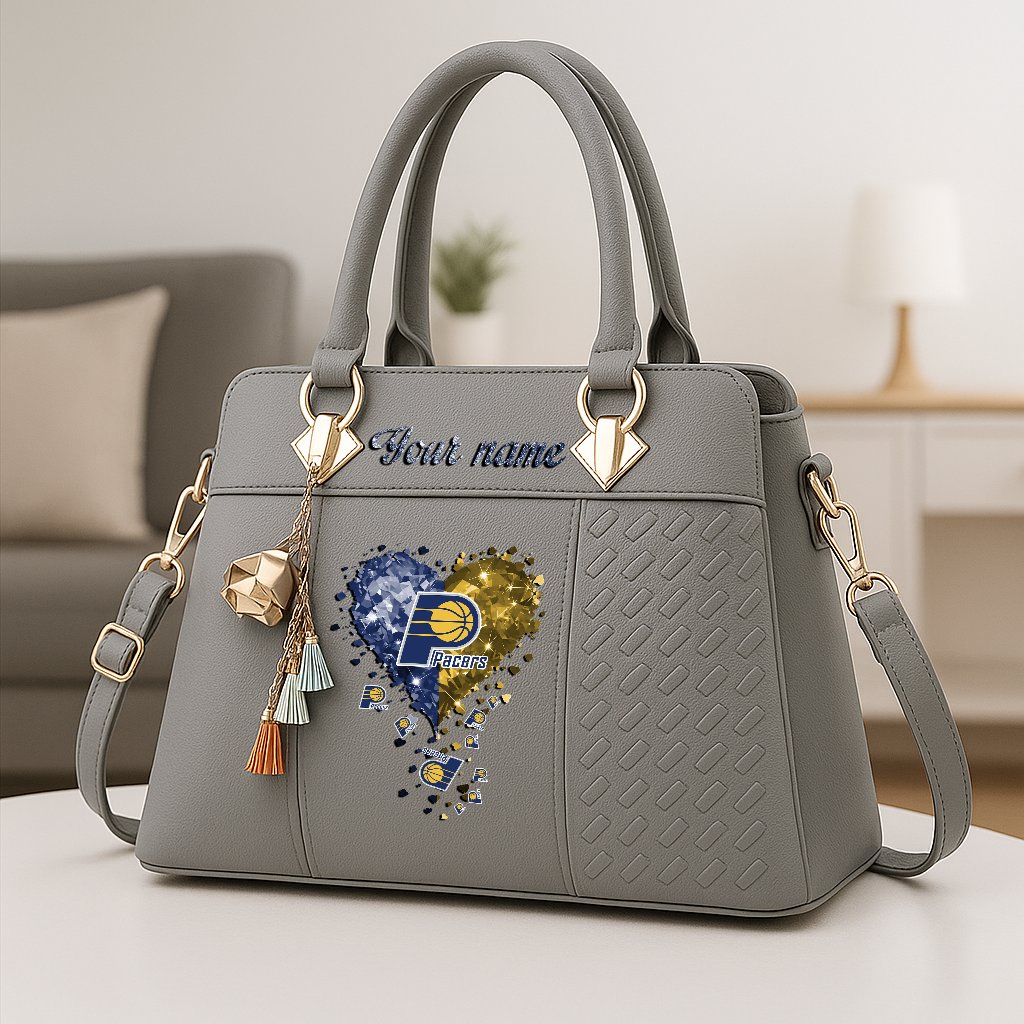 LIMITED EDITION - NEW CUSTOMIZED NBA06 IPA INDIANA PACERS ZIP HANDBAG MULTICOLOR