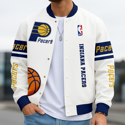 LIMITED EDITION - NEW CUSTOMIZED NBA06 IP INDIANA PACERS BASEBALL JACKET