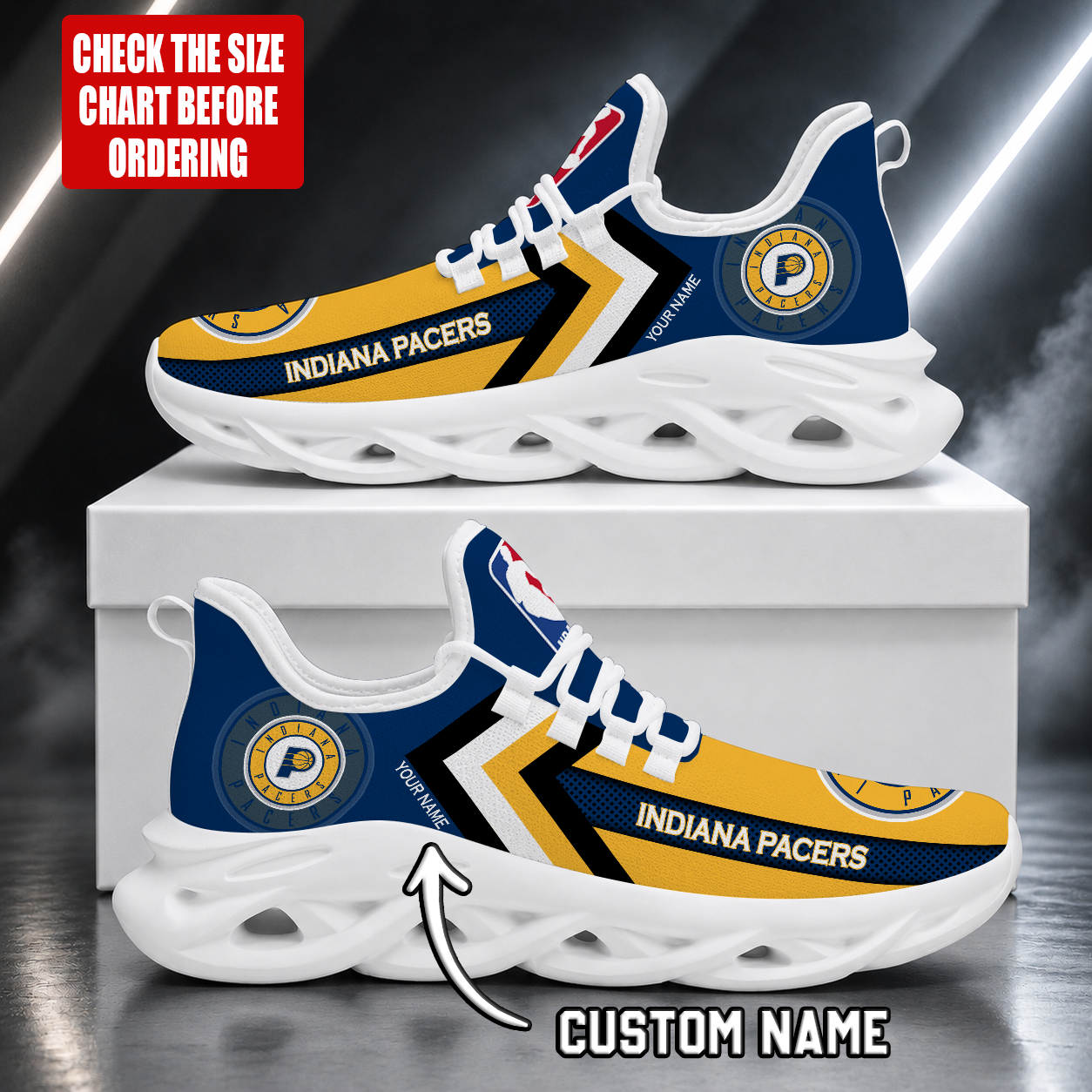 FINAL SALE - NEW CUSTOMIZED NBA06 IPA INDIANA PACERS MAX SOUL SHOES