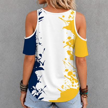 [HOT DEAL] NEW CUSTOMIZED NBA06 IPA INDIANA PACERS CRISS CROSS V-NECK TOP
