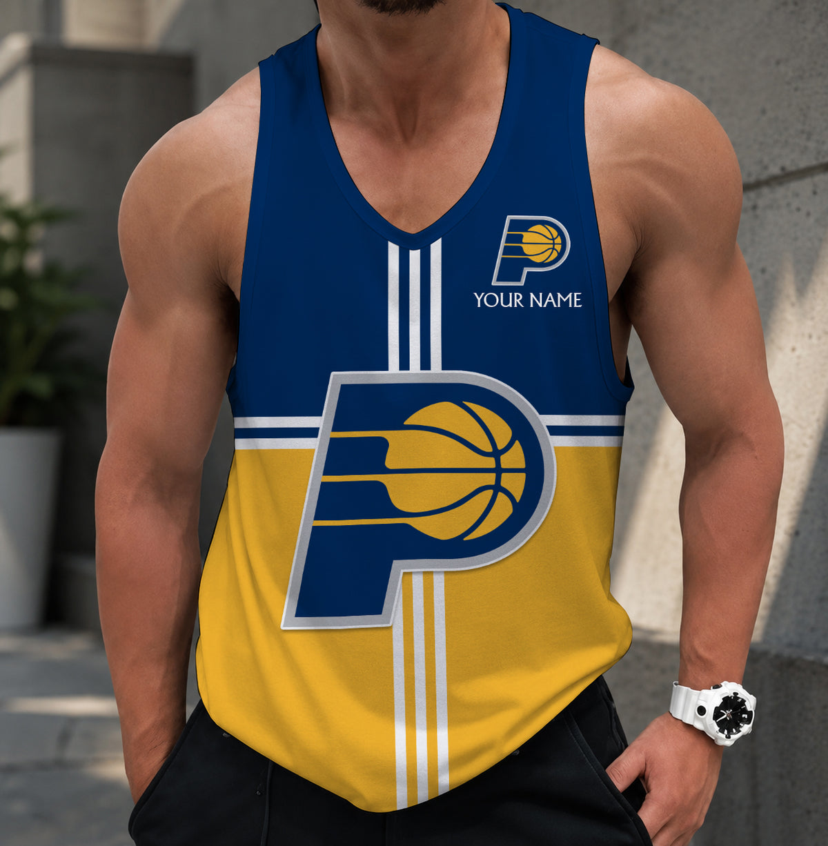 LIMITED EDITION - NEW CUSTOMIZED NBA06 IPA INDIANA PACERS MEN'S TANK TOP