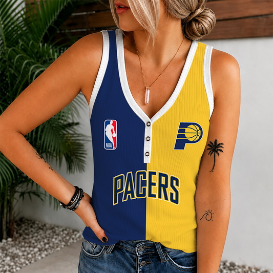 [HOT DEAL] NEW CUSTOMIZED NBA06 IPA INDIANA PACERS WOMEN'S V-NECK TANK TOP