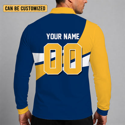 [HOT DEAL] NEW CUSTOMIZED NBA06 IPA INDIANA PACERS MEN LONG SLEEVE POLO