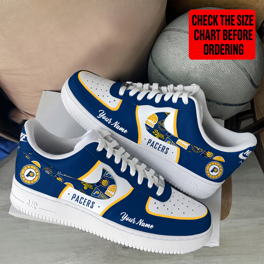 LIMITED EDITION - NEW CUSTOMIZED NBA06 IPA INDIANA PACERS AF1 SHOES