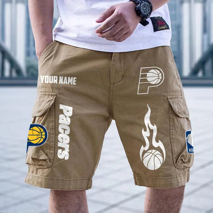 [HOT DEAL] NEW CUSTOMIZED NBA06 IPA INDIANA PACERS CARGO SHORTS