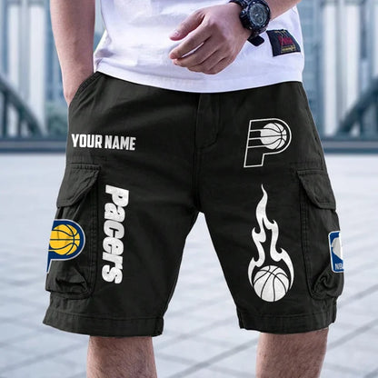 [HOT DEAL] NEW CUSTOMIZED NBA06 IPA INDIANA PACERS CARGO SHORTS