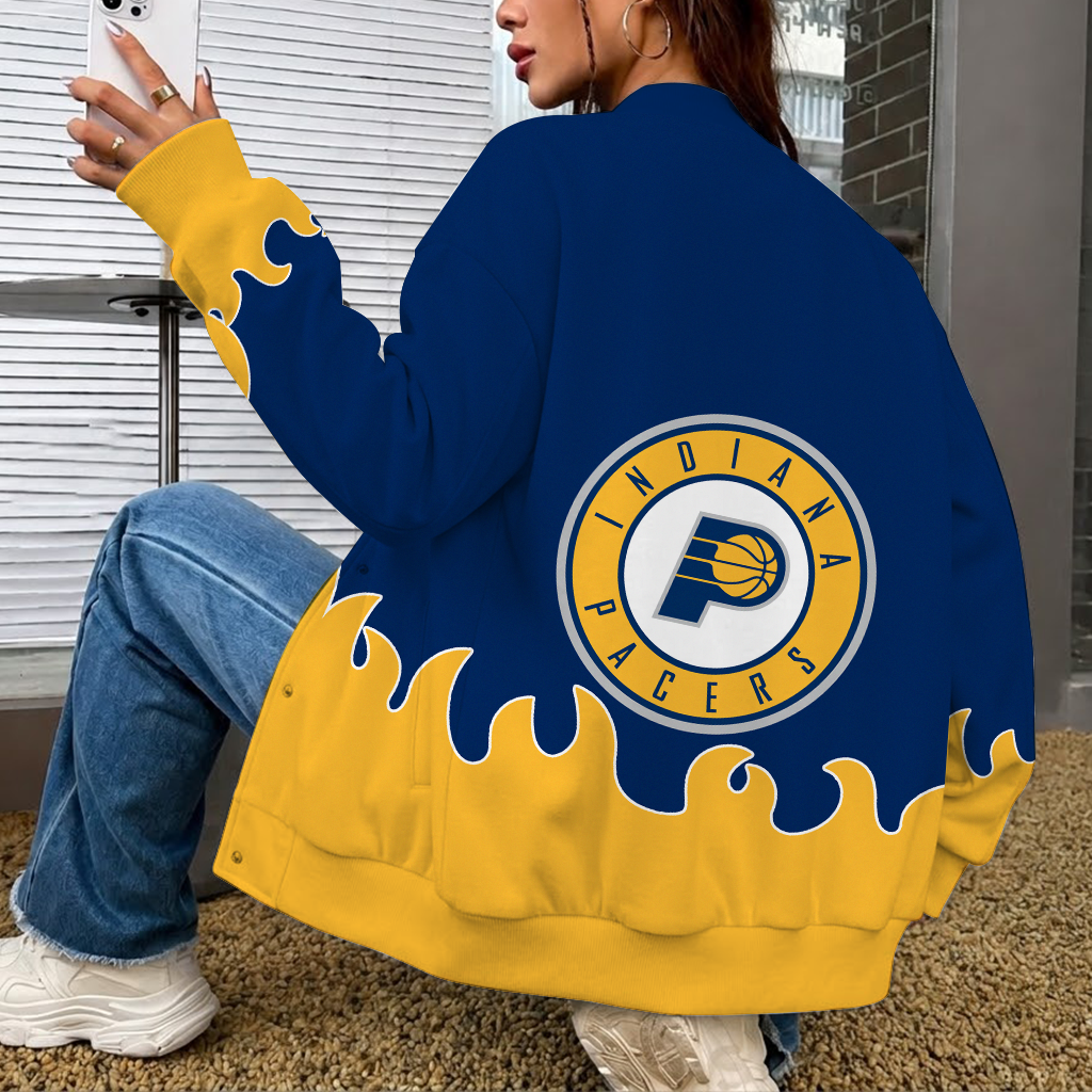 LIMITED EDITION - NEW CUSTOMIZED NBA06 IPA INDIANA PACERS BASEBALL JACKET, SATIN VARSITY JACKET