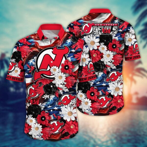 VIRAL EDITION - NEW CUSTOMIZED NHL06 NJD NEW JERSEY DEVILS INDEPENDENCE DAY UNISEX HAWAIIAN SHIRT