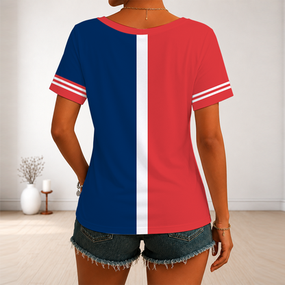[FAN FAVORITE] NEW CUSTOMIZED WNBA06 IDF INDIANA FEVER V-NECK FEMALE SHIRT