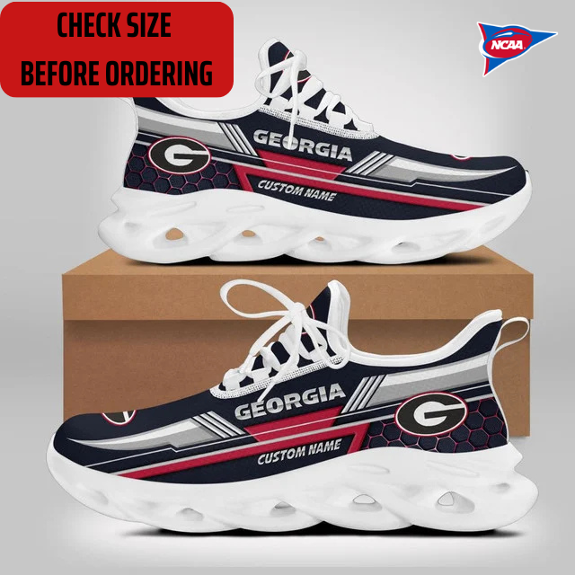 ELITE EDITION - NEW CUSTOMIZED NCAA FBS06 GEB GEORGIA BULLDOGS CLUNKY SNEAKERS