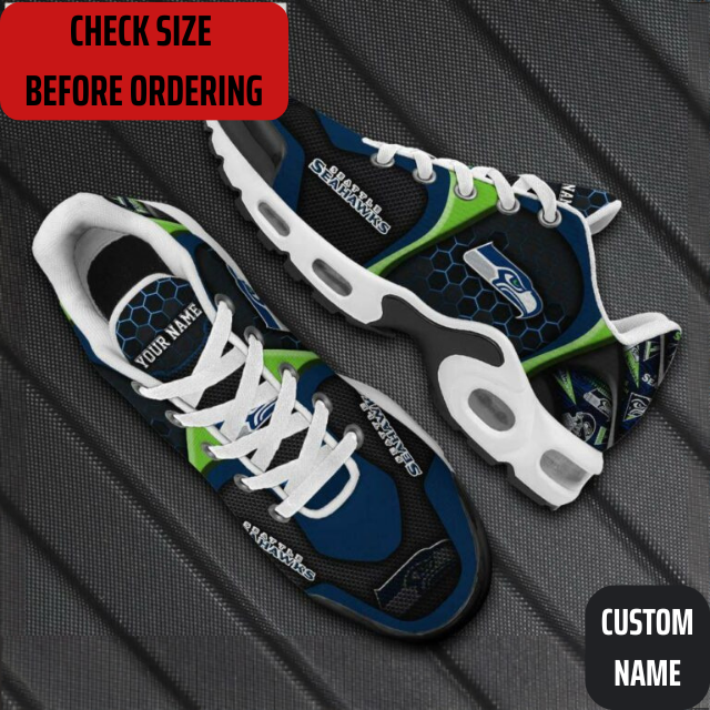 VIRAL EDITION - NEW CUSTOMIZED NFL06 SSH SEATTLE SEAHAWKS AIR MAX PLUS SNEAKERS