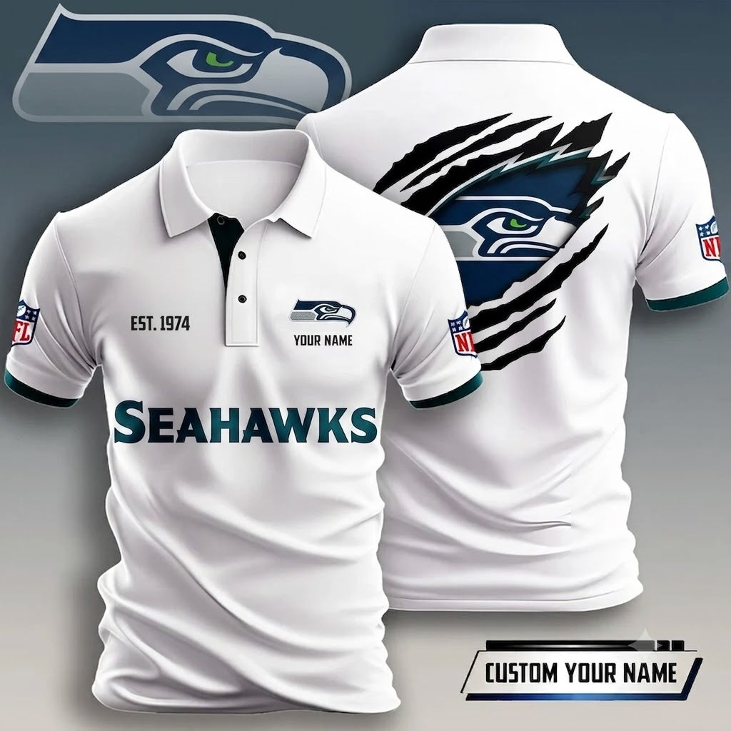 SPECIAL EDITION - NEW CUSTOMIZED NFL06 SSH SEATTLE SEAHAWKS T-SHIRT, POLO SHIRT, ZIP POLO SHIRT, HOODIE, ZIP HOODIE & SWEATSHIRT
