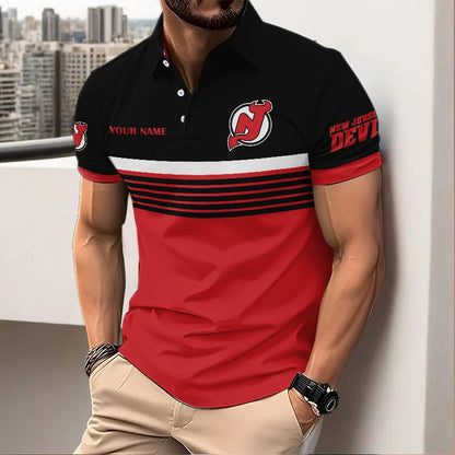 VIRAL EDITION - NEW CUSTOMIZED NHL06 NJD NEW JERSEY DEVILS POLO SHIRT, ZIP POLO SHIRT & T-SHIRTS