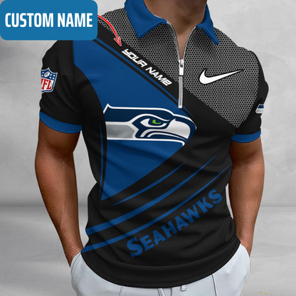 VIRAL EDITION - NEW CUSTOMIZED NFL06 SSH SEATTLE SEAHAWKS POLO SHIRT, ZIP POLO SHIRT & T-SHIRTS