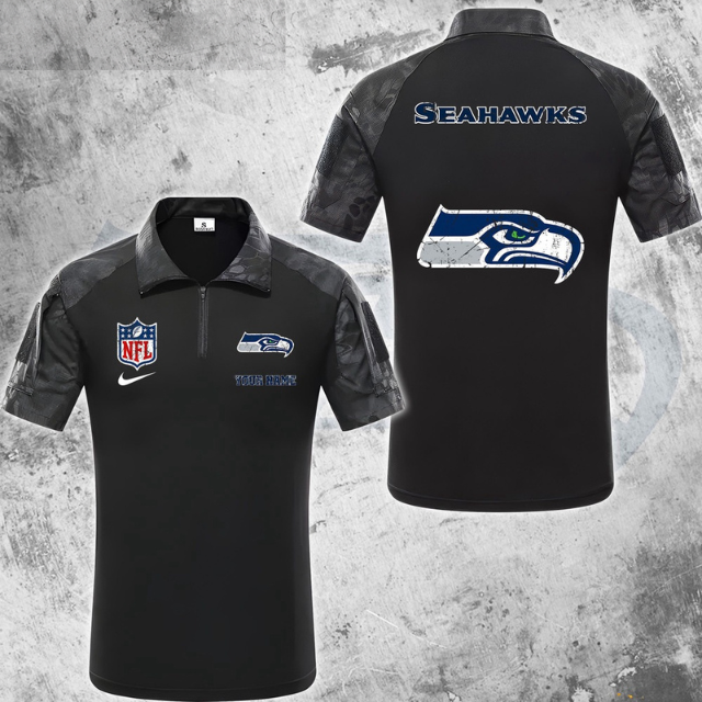 ELITE EDITION - NEW CUSTOMIZED NFL06 SSH SEATTLE SEAHAWKS POLO SHIRT, ZIP POLO SHIRT & T-SHIRTS