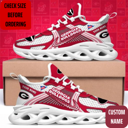 VIRAL EDITION - NEW CUSTOMIZED NCAA FBS06 GEB GEORGIA BULLDOGS CLUNKY SNEAKERS