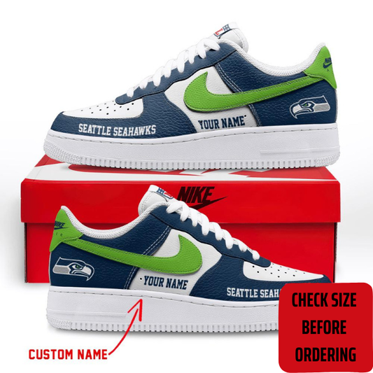 ELITE EDITION - NEW CUSTOMIZED NFL06 SSH SEATTLE SEAHAWKS AF1 SHOES